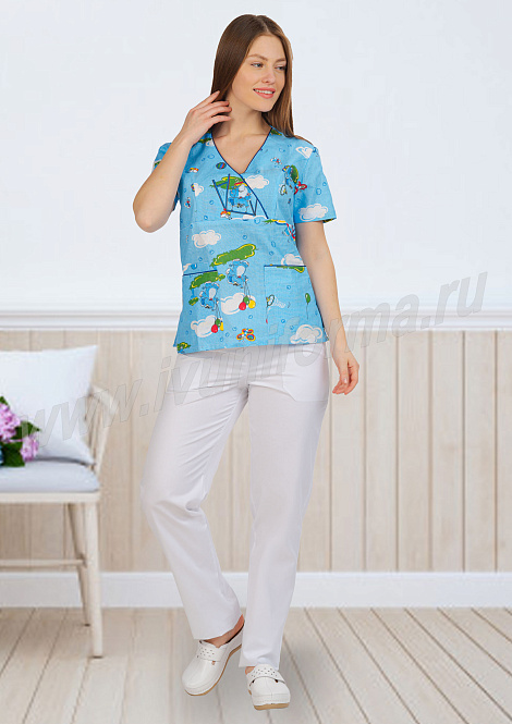 Блуза медицинская женская бязь ГОСТ арт. М-40-14-БЗ