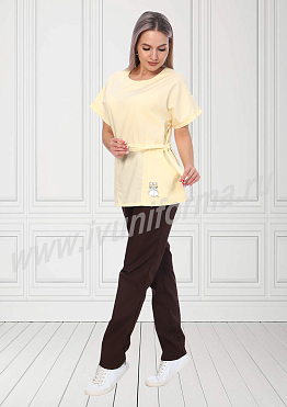 Блуза медицинская женская с принтом арт. М-40-04-ПАН